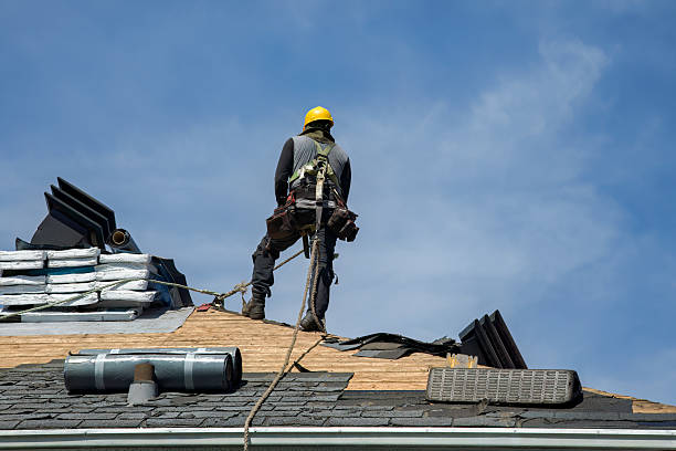 Professional Flat Roof Repair technician working in Milan, MI